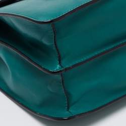 Bvlgari Green Leather Large Serpenti Forever Shoulder Bag