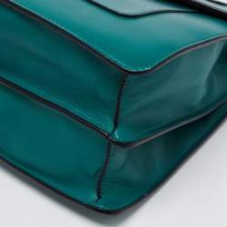 Bvlgari Green Leather Large Serpenti Forever Shoulder Bag
