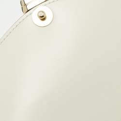 Bvlgari Off White Leather Serpenti Forever Flap Shoulder Bag