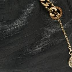 Pre Owned Bvlgari Black Leather Bon Ton Tote