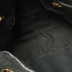 Pre Owned Bvlgari Black Leather Bon Ton Tote