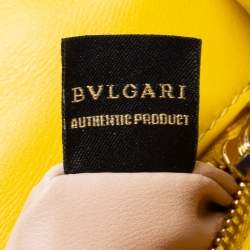 Bvlgari Yellow Soft Matelasse Leather Serpenti Cabochon Shoulder Bag