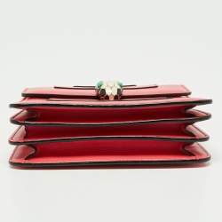 Pre Owned Bvlgari Pink Leather Serpenti Forever Flap Top Handle Bag