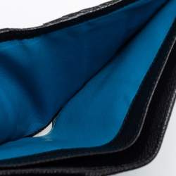 Pre Owned Bvlgari Black Leather Clasp Bifold Wallet