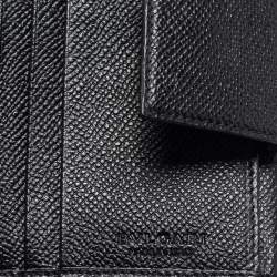 Pre Owned Bvlgari Black Leather Clasp Bifold Wallet