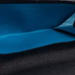 Pre Owned Bvlgari Black Leather Clasp Bifold Wallet