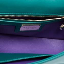 مملوكة مسبق ًا حقيبة كروس بلغاري سيربينتي كابوشون جلد مبطن أخضر