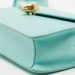 Bvlgari Turquoise Leather Serpenti Forever Pochette 
