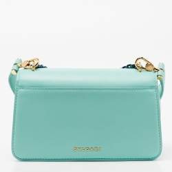 Bvlgari Turquoise Leather Serpenti Forever Pochette 
