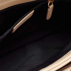 Pre Owned حقيبة بلغاري باجيت جلد وقماش مانيا شعار بيج / حمراء 