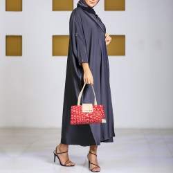 Pre Owned حقيبة بلغاري باجيت جلد وقماش مانيا شعار بيج / حمراء 