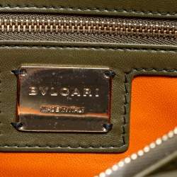 Pre Owned Bvlgari Olive Green Quilted Scaglie Leather Medium Serpenti Forever Shoulder Bag