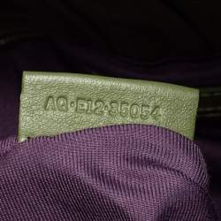 Pre Owned Bvlgari Green Willow Matelassé Leather Monete Tote