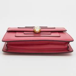 Bvlgari Pink Leather Medium Serpenti Forever Shoulder Bag