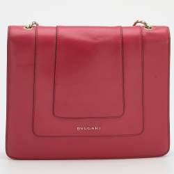 Bvlgari Pink Leather Medium Serpenti Forever Shoulder Bag