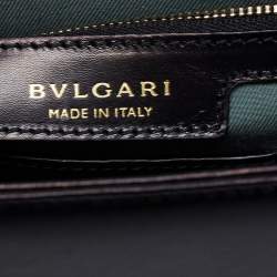 Bvlgari Black Leather Small Serpenti Forever Shoulder Bag