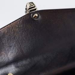 Bvlgari Black Leather Small Serpenti Forever Shoulder Bag