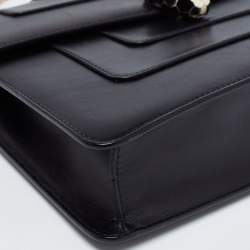 Bvlgari Black Leather Small Serpenti Forever Shoulder Bag
