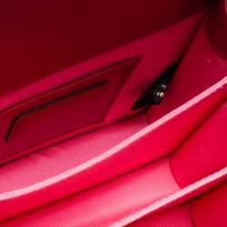 Pre Owned Bvlgari Red Leather Serpenti Forever Top Handle Bag