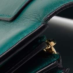 Pre Owned Bvlgari Green Leather Serpenti Forever Continental Wallet