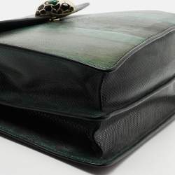 Bvlgari Green Karung Large Serpenti Forever Shoulder Bag