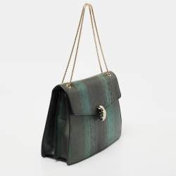 Bvlgari Green Karung Large Serpenti Forever Shoulder Bag