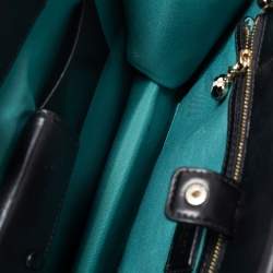 مملوكة مسبقًا حقيبة كتف بلغاري قلاب مزدوج Serpenti Forever جلد خضراء