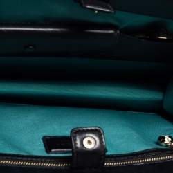 مملوكة مسبقًا حقيبة كتف بلغاري قلاب مزدوج Serpenti Forever جلد خضراء