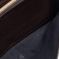 Pre Owned Bvlgari Dark Brown Leather Double Ring Flap Continental Wallet
