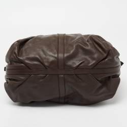 Pre Owned Bvlgari Dark Brown Leather Chandra Hobo