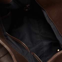 Pre Owned Bvlgari Dark Brown Leather Chandra Hobo