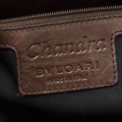 Pre Owned Bvlgari Dark Brown Leather Chandra Hobo