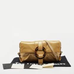 Bvlgari Beige Patent Leather Chandra Shoulder Bag
