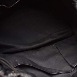 Pre Owned Bvlgari Black Quilted Leather Monete Tote