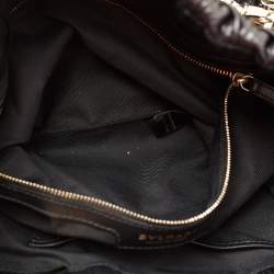 Pre Owned Bvlgari Black Quilted Leather Monete Tote
