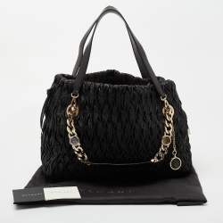 Pre Owned Bvlgari Black Quilted Leather Monete Tote
