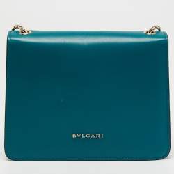 مملوكة مسبقًا Bvlgari Turquoise Leather Pop Heart Serpenti Forever Shoulder Bag