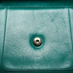 Bvlgari Green Leather Large Serpenti Forever Shoulder Bag