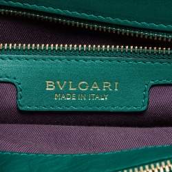Bvlgari Green Leather Large Serpenti Forever Shoulder Bag