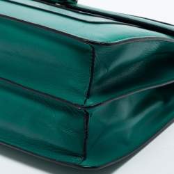 Bvlgari Green Leather Large Serpenti Forever Shoulder Bag