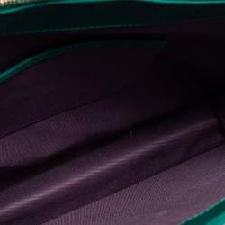 Bvlgari Green Leather Large Serpenti Forever Shoulder Bag