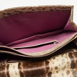 Pre Owned Bvlgari Brown Karung Leather Medium Serpenti Forever Shoulder Bag