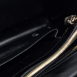 مملوكة مسبقًا Bvlgari Black Leather Serpenti Forever Chain Frame Shoulder Bag