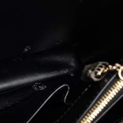 مملوكة مسبقًا Bvlgari Black Leather Serpenti Forever Chain Frame Shoulder Bag