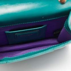 Bvlgari Green Leather Small Serpenti Forever Shoulder Bag