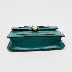 Bvlgari Green Leather Small Serpenti Forever Shoulder Bag