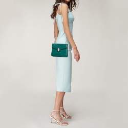 Bvlgari Green Leather Small Serpenti Forever Shoulder Bag