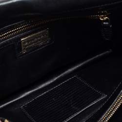 Bvlgari Black Lizard Medium Serpenti Flap Shoulder Bag