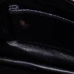 Bvlgari Black Lizard Medium Serpenti Flap Shoulder Bag