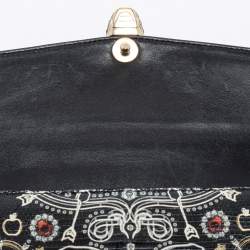 Bvlgari Black Lizard Medium Serpenti Flap Shoulder Bag